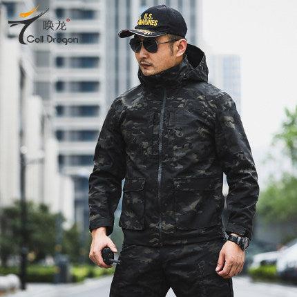 Calling Dragon Watcher Tactical Windbreaker High-end Camouflage Jacket Men's Spring and Autumn Jacket Outdoor Clothing