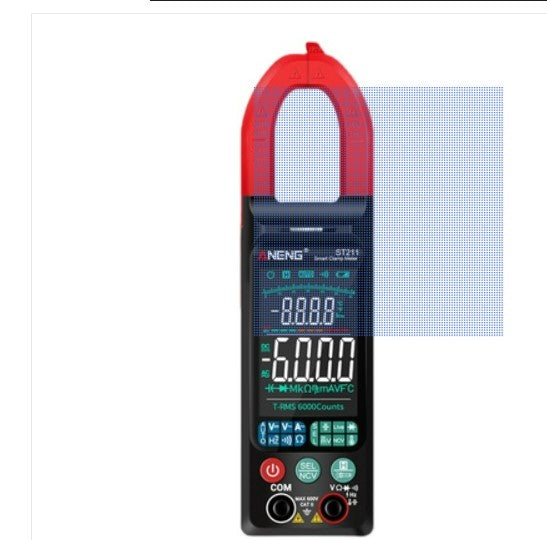 Ultra-thin large-screen intelligent anti-burning clamp meter multimeter