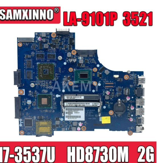 For DELL inspiron 3521 5521 V2521 LA-9101P CN-00P55V 00P55V 0P55V Laptop Motherboard with I7-3537U cpu and HD8730M 2GB gpu work