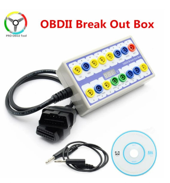 Newest Auto Car OBD 2 Break Out Box OBD2 Breakout Box OBD OBDII Protocol Detector Diagnostic Connector Detector