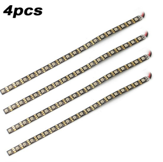 3,5mm de ancho WS2812 Placa de tira flexible Chip 5V con 10 2020 LED RGB IC incorporado 50mm de longitud para carreras Whoop FPV