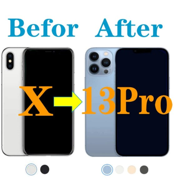 Newest for iPhone X like 13 Pro Housing,DIY Chassis for X Upgrade to 12 Pro Replacement Fast Shipping