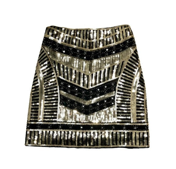 European station blingbling heavy industry beaded sequins bag hip skirt light luxury fashion graphic half body one step female