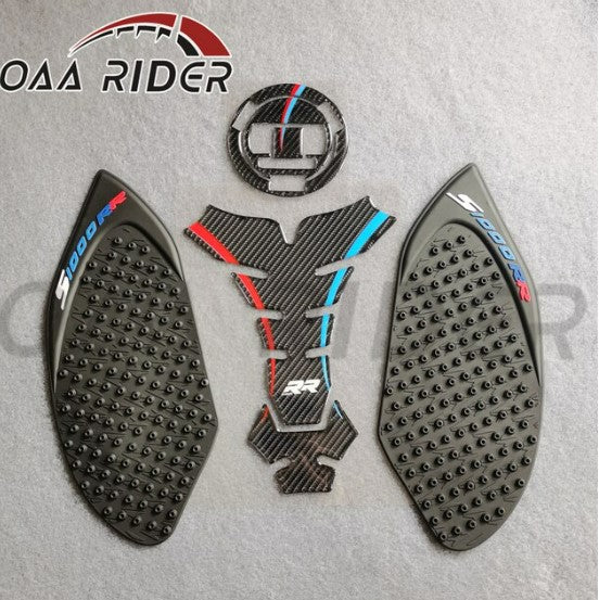For BMW S1000RR S1000 RR HP4 2009-2015 Carbon Fiber Sticker Decal Emblem Protector Tank Pad Cover Cas Fuel Cap Body Side Grip