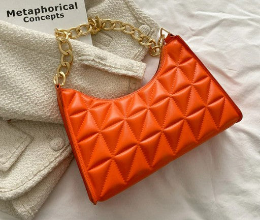 Fashion Simple Underarm Shoulder Bags for Women Plaid PU Leather Armpit Handbags Purse Female New Design Pouch Hobo Bag