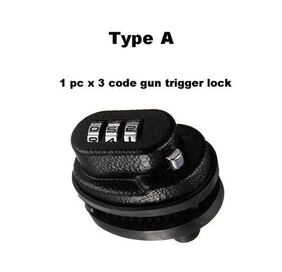 3-Dial Zinc Alloy Gun Trigger Lock Password Lock Gun Key Outdoor Firearms Pistol Air Hunting Accessories