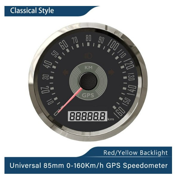 Waterproof 85mm Classical GPS Speedometer 150MPH 160MPH 160km/h 200km/h Total Mileage Adjustable 9-32V with Backlight for Car