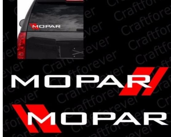For PAIR x MOPAR (2-Layer Vinyl) Car Window Decal/Sticker Ram Mopar Charger RC011