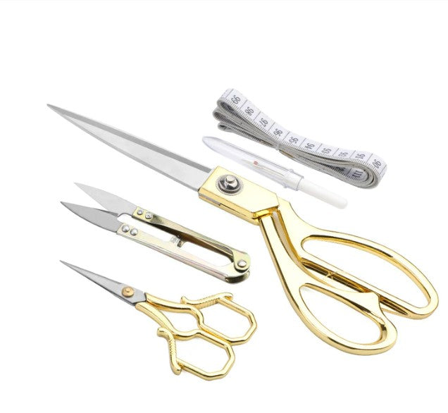 LMDZ Professional Sewing Scissors Tool Tape Measure And U Shape Clippers Yarn Stainless Steel Embroidery craft Tailor Scissors