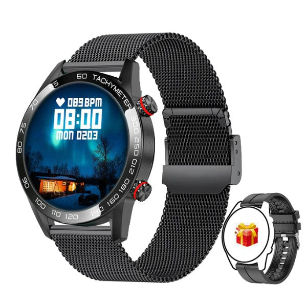 Latest AMOLED Smart Watch Men 2022 Bluetooth Call Body Temperature Sports Bracelet NFC Waterproof Men SmartWatch For IOS Android
