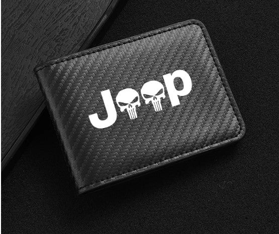 4S High-end Carbon Fiber Car Driver License Bag ID Card Holder Wallet For Jeep wrangler Renegade Compass Patriot Car Accessories