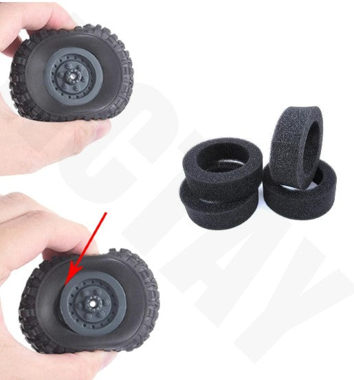 MN D90 D99 MN99S WPL C14 C24 C34 B16 B36 B14 B24 RC Auto Parts Tire Soft Sponge Sponge (4 Pieces)