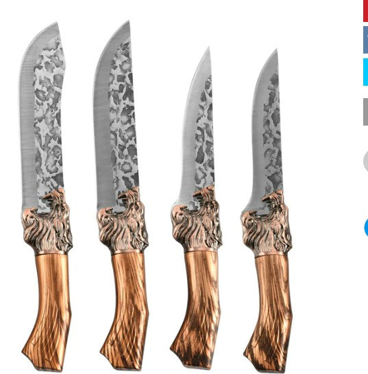 Forged Butcher Kitchen Chef Knife Set Stainless Steel Meat Fish Fruit Vegetables Slicing Boning Chopping Hunting Cleaver Knives