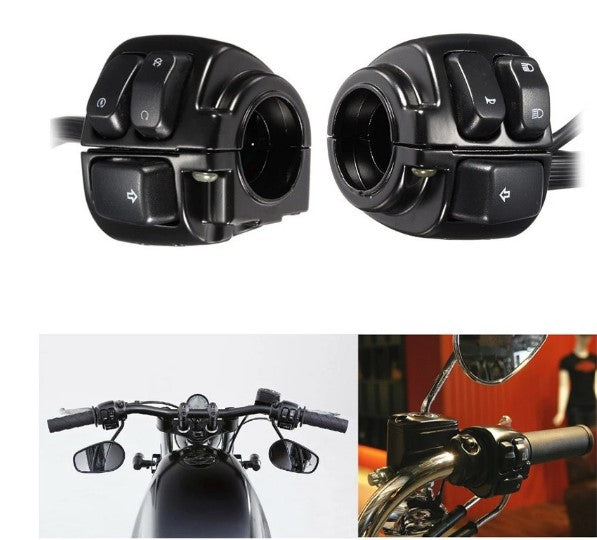 Interruptor de Control de manillar para motocicleta, accesorio con arnés de cableado para Keeway CJK750, QJ150-2G, QJ200-2G, XL883, 1 ", 25mm