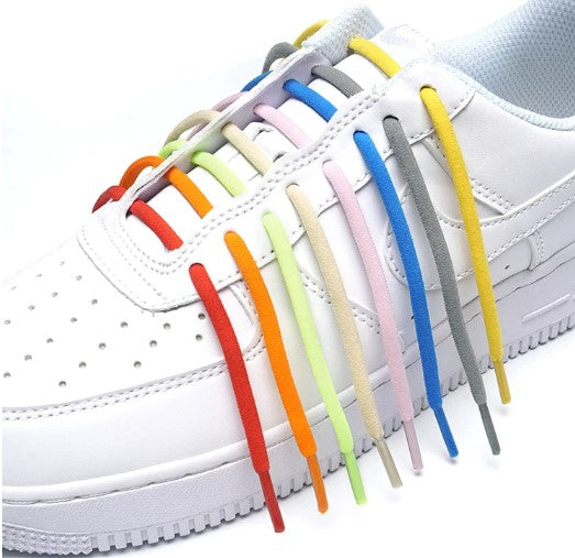 1Pair Elastic No Tie Shoelaces Semicircle Shoe Laces For Kids and Adult Sneakers Quick Lazy Metal Lock Laces Shoe Strings