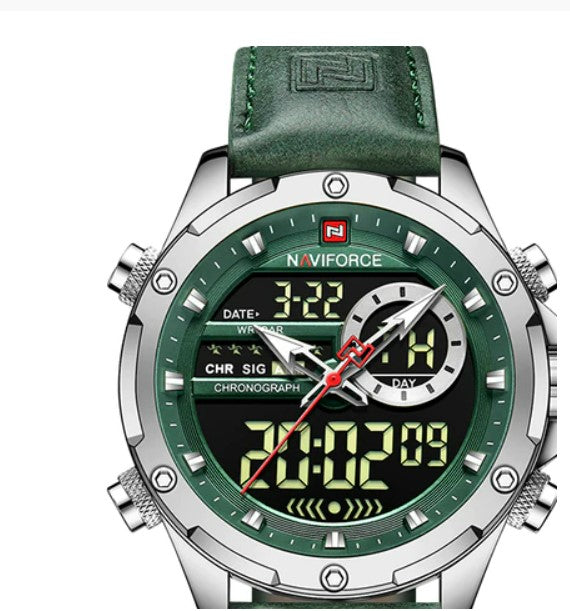 New NAVIFORCE Watches Men Luxury Brand Military Sport Men’s Wrist Watch Chronograph Quartz Waterproof Watch Leather Male Clock