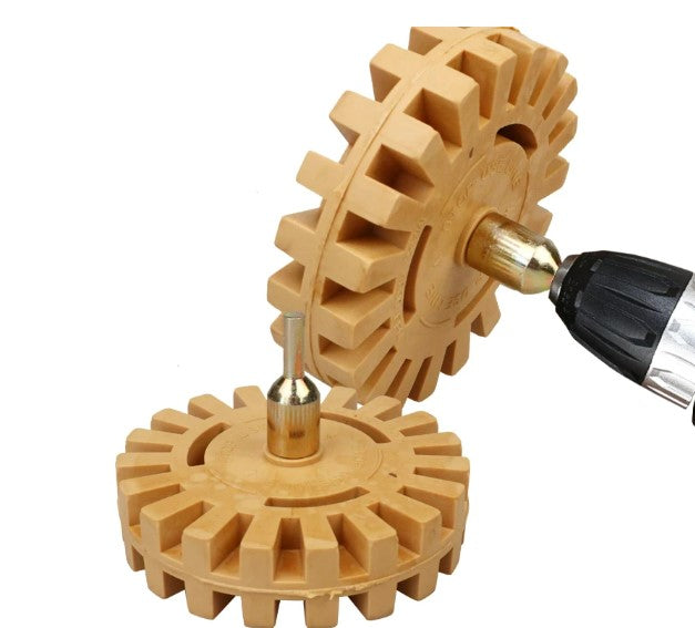 Car Pneumatic Rubber Eraser Wheel Pad Rubber Disk Decal Eraser Wheel Car Sticker Remover Paint Cleaner Car Polish Auxiliary Tool