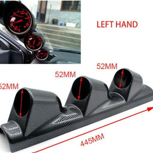 3 Hole A-Pillar 52mm Instrument stand Car Modified Instrument Frame Left Right Hand Gauges A-Pillar Meter Accessories