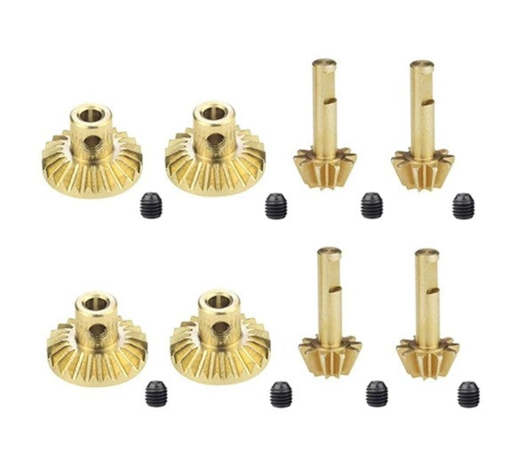 8Pcs Brass Front & Rear Axle Gear Drive Shaft Gear Upgrade Accessories for WPL C14 C24 B24 B36 MN D90 D99 MN99S Parts