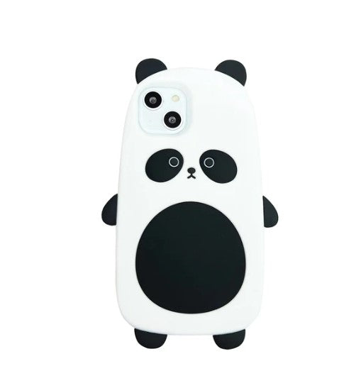 Cartoon 3D Biscuit Bear Case For Apple iPhone 14 13 Pro Max 12 11 XR XS SE 2020 6 7 8 Plus Cute Animals Panda Soft Silicon Cover