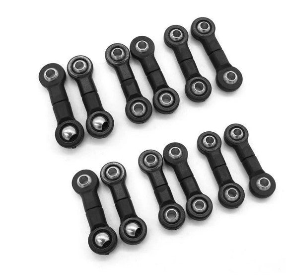 12Pcs Connector Links Rod for Wpl B16 B36 Rc Car Rear Axle Seesaw Ball Head Rod Upgrade Parts