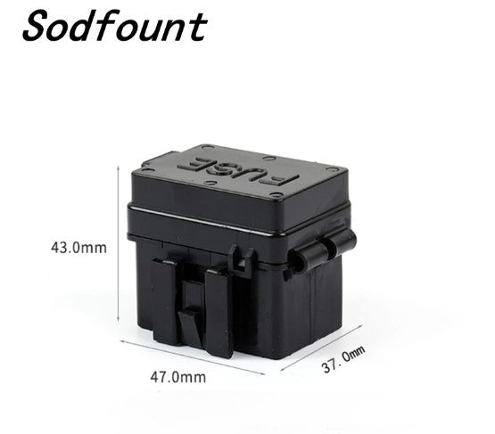 1set 4 Way Black Medium Relay Fuse Box Assembly with 8pcs Terminals Car Insurance Holder Automotive circuit controller box
