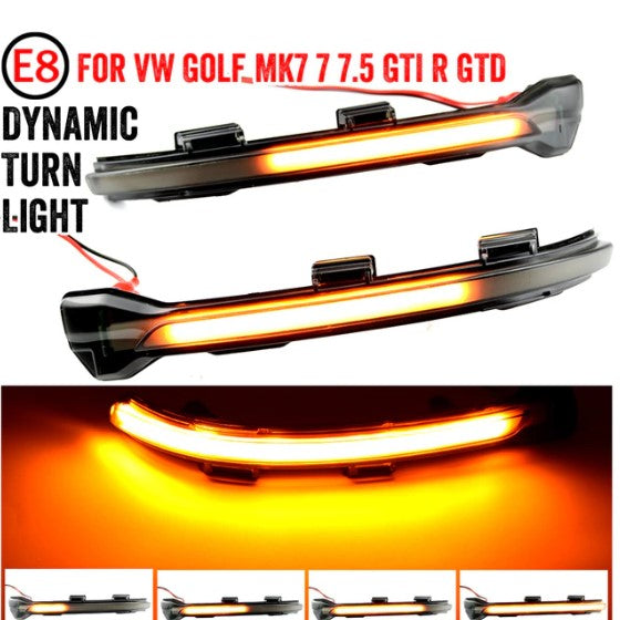 2 Pieces Side Mirror Indicator Dynamic Blinker LED Turn Signal Light For VW Golf 7 MK7 7.5 GTI R Sportsvan Touran L II