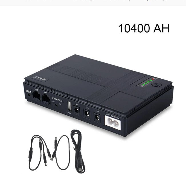 10400 mAh Mini Portable UPS 5V/9V/12V Uninterruptible Power Supply for WiFi, Router Large Capacity Backup Power Adapter