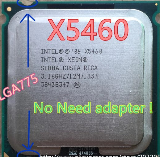 Intel Xeon X5460 Processor(3.16GHz/12M/1333)close to LGA775 Core 2 Quad Q9650 cpuworks LGA 775 mainboard no need adapter x5460