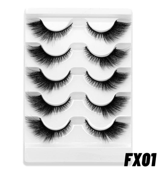 GROINNEYA Cat Eye Lashes Faux Mink Eyelashes Winged End Eye Elong Natural long Full Strip Lashes Soft Eyelashes Extension