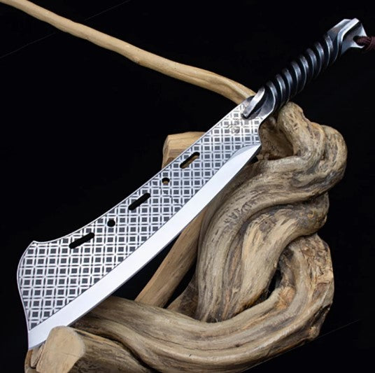 Wood Chopper Knife 9 Inch Sharp Long Machete Hatchet Hunting Chop Big Bone Longquan Kitchen Knives Handmade Forged China Messer