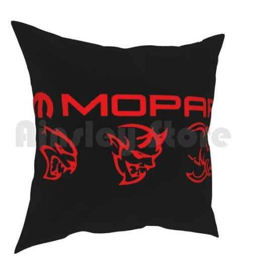 Funda de almohada con logotipo de Mopar, suave, estampada, para el hogar, Demon Challenger, Hellcat, Mopar, Mopar o No, coche, músculo