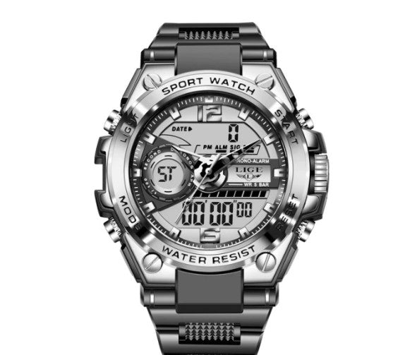 LIGE Digital Men Military Watch 50m Waterproof Wristwatch LED Quartz Clock Sport Watch Male Big Watches Men Relogios Masculino