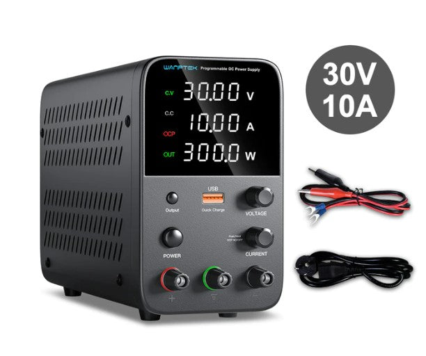 Wanptek Adjustable DC Power Supply 30V 10A 60V 5A Lab Bench Power Source Stabilized Power Supply Voltage Regulator Switch 120V