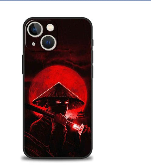 Samurai Japan Ghost Art Phone Case For iPhone 14 11 12 13 Pro 12 Mini X XR XS Max 6 6S 7 8 Plus Cover Protect the Lens Shell