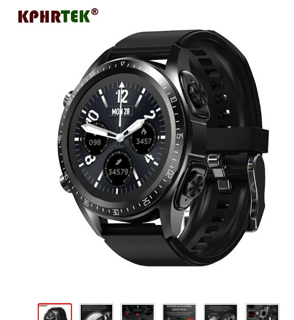 JM03 Smart Watch Men Smartwatch Tws 2 In 1 HIFI Stereo Wireless Headset Combo Bluetooth Phone Call For Android IOS