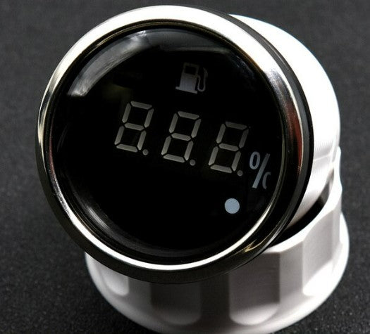 52mm Waterproof IP67 Car Boat Fuel Level Gauge with Alarm 0-190 ohm Fuel Level Sensor Oil Tank Indicator fit Marine RV Truck Car