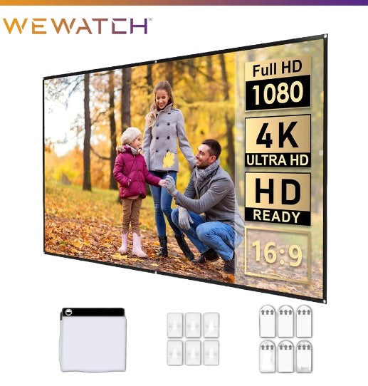 WEWATCH PS7 120 inch Optical Layer Material Projection Screen 16:9 Screen High Brightness Reflective Foldable Projector Screen
