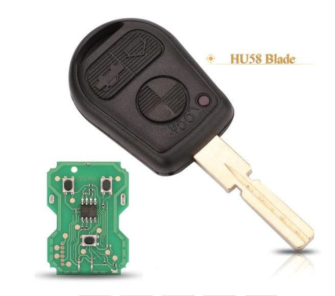 jingyuqin 3 Buttons Car Remote Key Fob 315/433Mhz ID44 PCF7935 Chip For BMW Z3 E31 E32 E34 E36 E38 E39 E46 Z3i HU58/HU92 Key