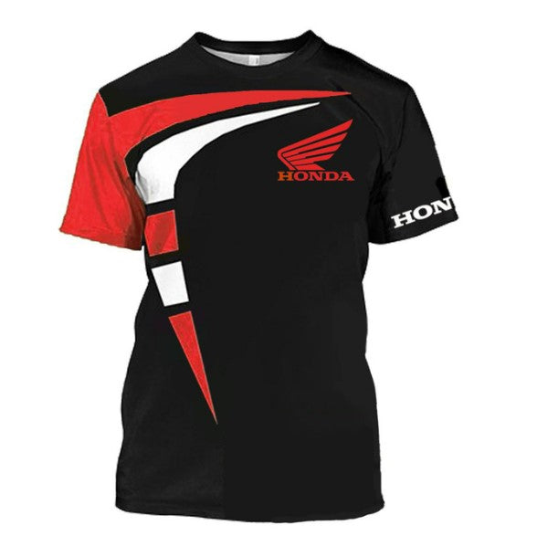 Honda HRC 3D printed men's and women's oversized T-shirt motorcycle race street wear sports T-shirt