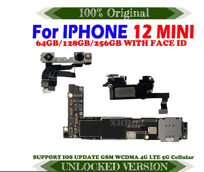 Clean iCloud Mainboard for iPhone 12 MINI Motherboard With Face ID Plate Full Tested Working Logic Board Support Update 12MINI