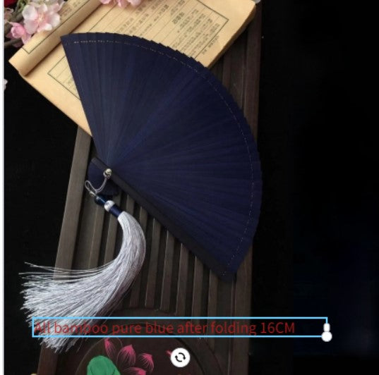 All bamboo fan folding fan hollow ancient style male and female folding fan handmade small inch dance fan, wedding gift