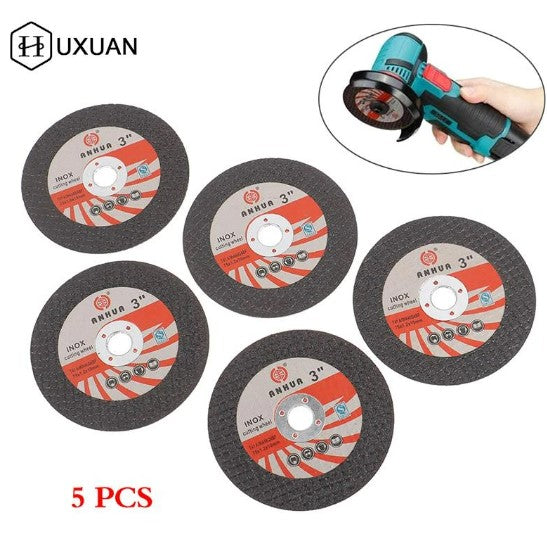 5pcs Mini Cutting Disc Circular Resin Grinding Wheel Sanding Disc 75mm For Angle Grinder Steel Stone Cutting Angle Grinding Bit