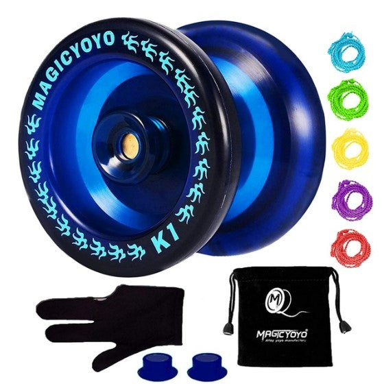MAGICYOYO Responsive YoYo K1-Plus with Yoyo Sack + 5 Strings and Yo-Yo Glove Gif
