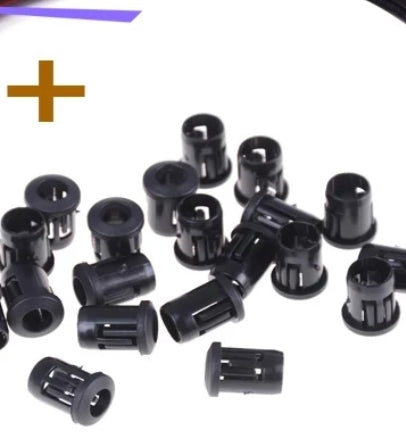 DC12V F3mm 5mm Red/Green/Blue/RGB white UV Yellow Oragne Round Pre-Wired Water Clear LED With Plastic Holder 10-100pcs