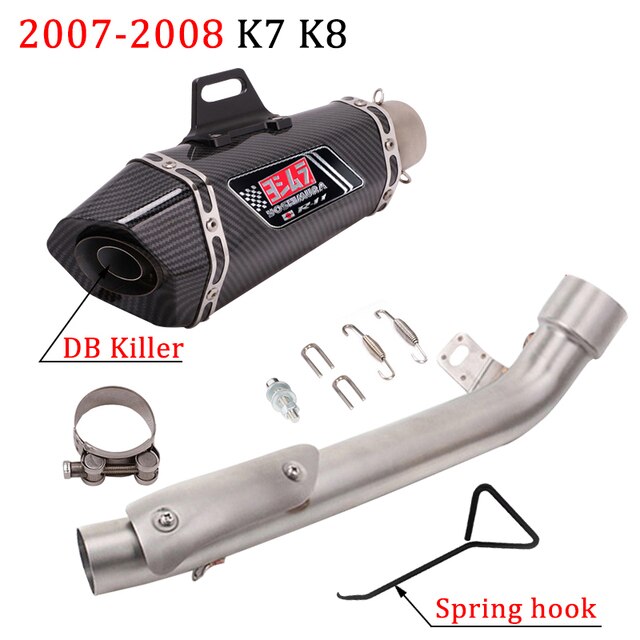 Slip On For Suzuki K5 - K16 Gsxr1000 GSX R1000 GSXR 1000 Motorcycle Full System Exhaust Muffler Escape Middle Link Contact Pipe