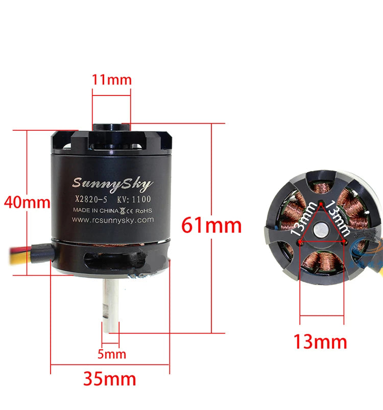 SunnySky X2820 800KV/920KV 1100KV Brushless Motor Efficient Violence Motor For RC Fixed Wing Drone