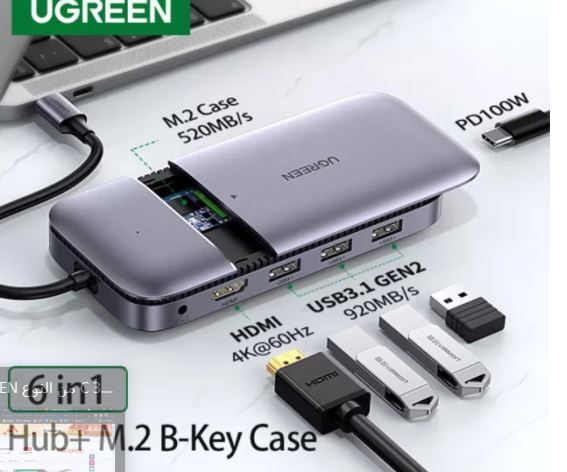 Green Link Typec Docking Station M.2 Solid State Drive Box HDMI Multi-interface SATA to SSD Split Line Hub Expander