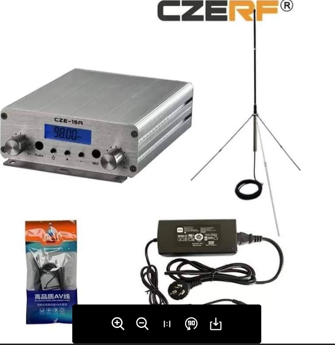 CZE-15A For Drive-in Church Cinema 15W FM Transmitter Wireless Broadcast Stereo Station Long Range