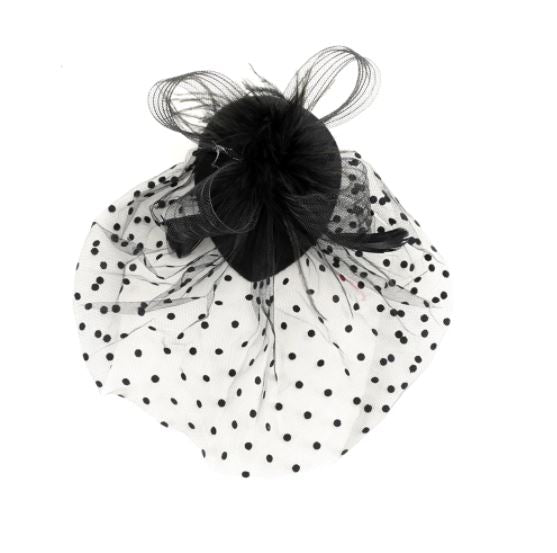 Vintage Ladies Party Feather Head Flower Bridal Top Hat Headdress